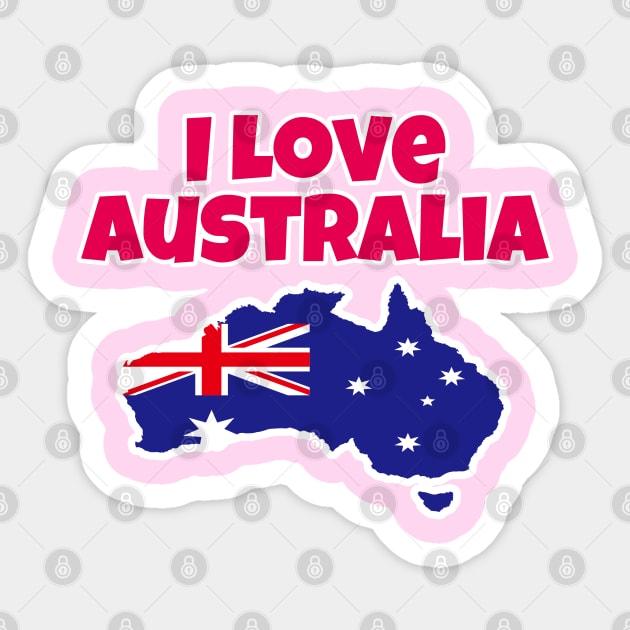 Australia Day - I Love Australia Sticker by EunsooLee